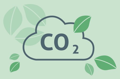 CO2 Bilanz Grafik mit einer Wolke.